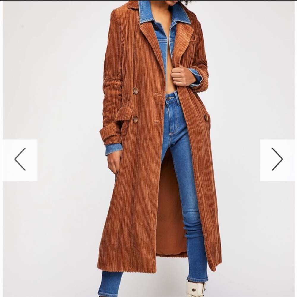 Free People Abbey Road Corduroy Duster Coat